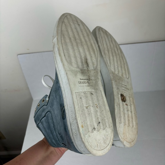 Grand Voyage/LA “Belmondo High”high-top sneakers in blue burnished Men’s 9.5 - Picture 13 of 16